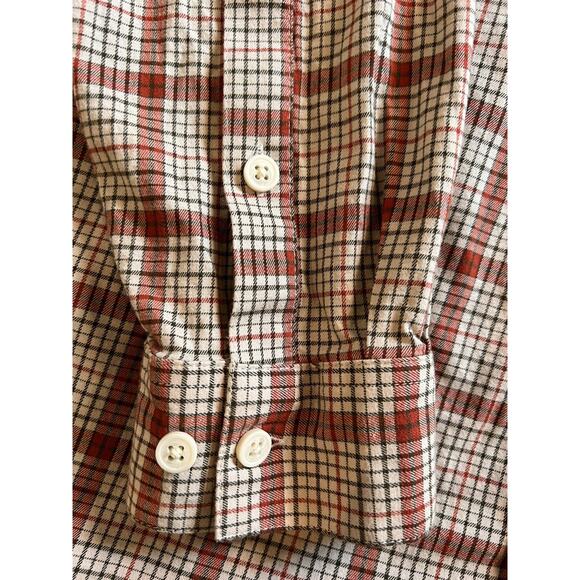 Columbia Sportswear Light Red TanPlaid Flannel Button Up Long Sleeve Shirt SzXXL - Picture 3 of 9